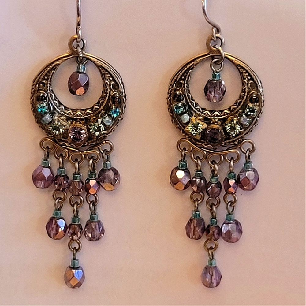 925 Silver Earrings with Crystals